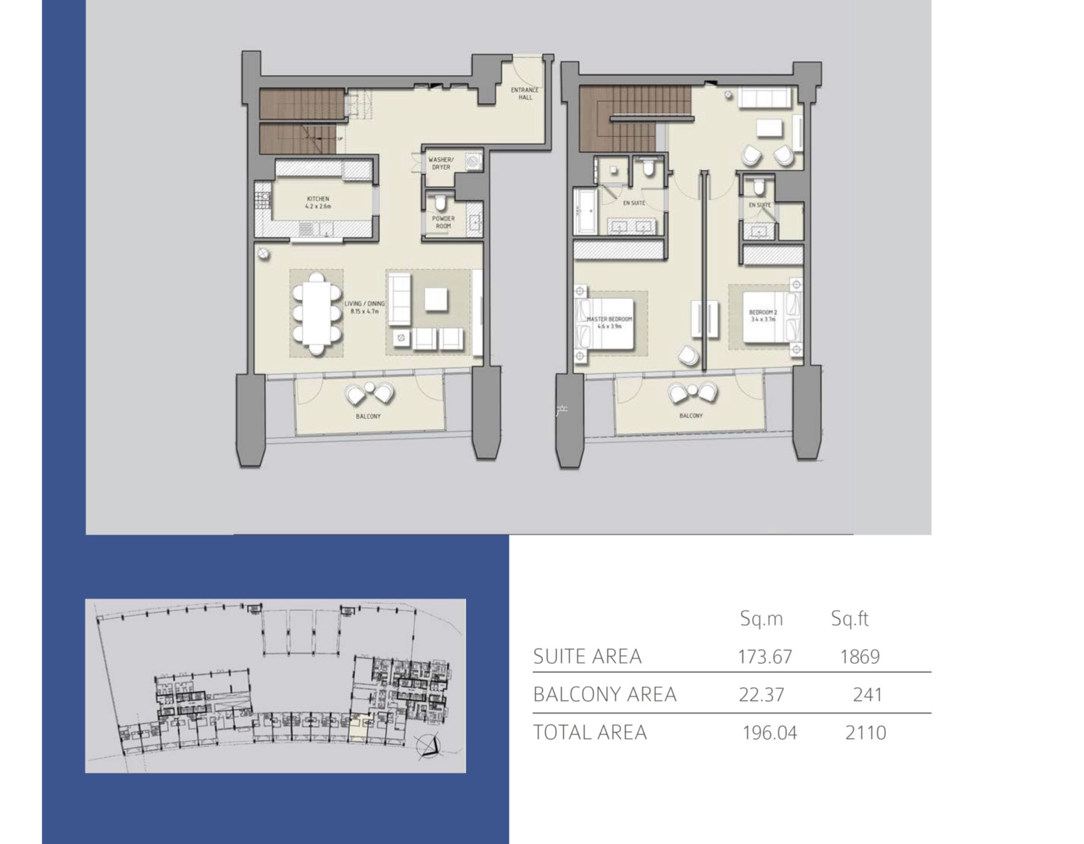 市中心豪华跃层Unit207，精装修，可分期付款